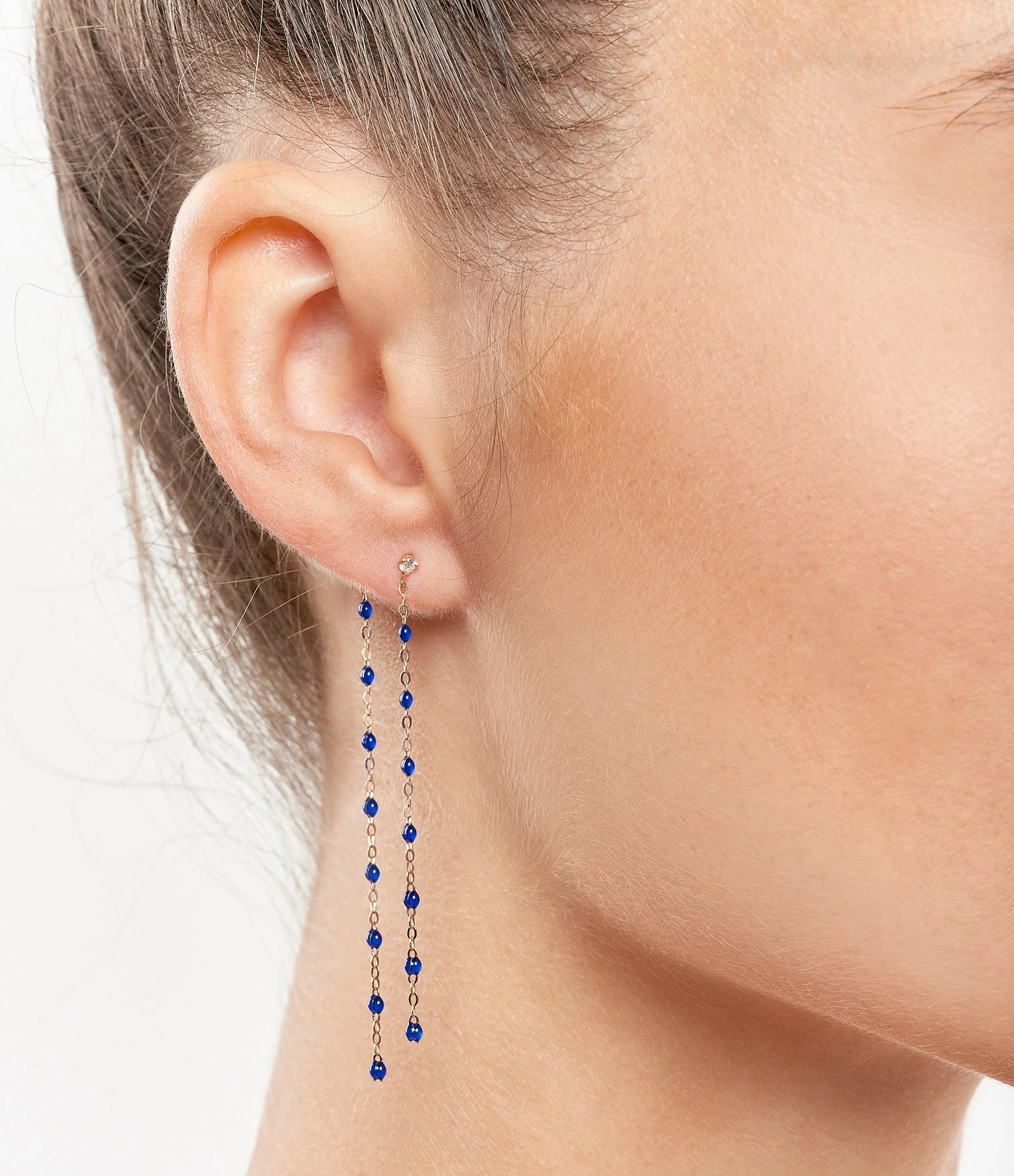 GIGI CLOZEAU Boucles D'oreilles Pendantes Perles Résine Or Diamants 6 GIGI CLOZEAU Boucles D'oreilles Pendantes Perles Résine Or Diamants – Image 4
