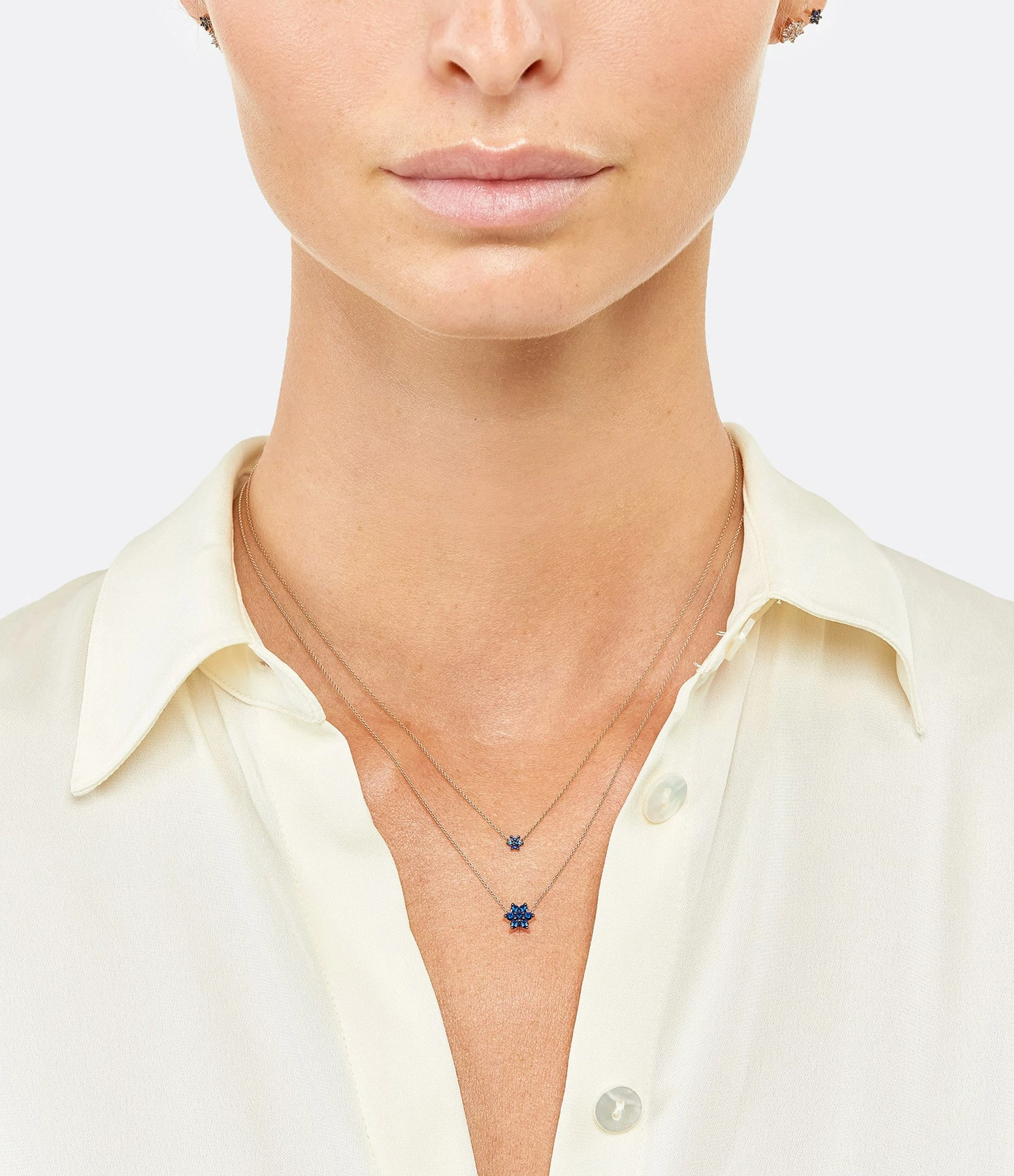 Ginette NY Collier Mini Star Saphirs Or Rose – Image 2