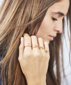 ATELIER PAULIN Bague Originale Initiale Gold Filled Jaune -Boutique Gigi Clozeau 184