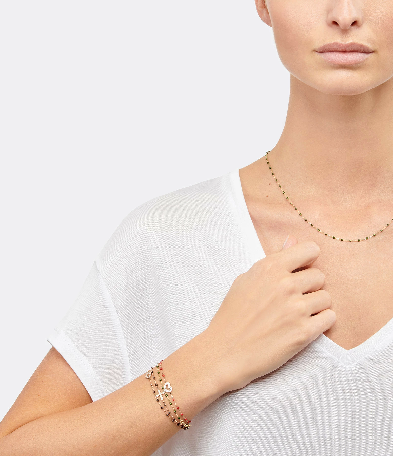 GIGI CLOZEAU Bracelet Résine Cœur Suprême Diamants Or Blanc 10 GIGI CLOZEAU Bracelet Résine Cœur Suprême Diamants Or Blanc – Image 8