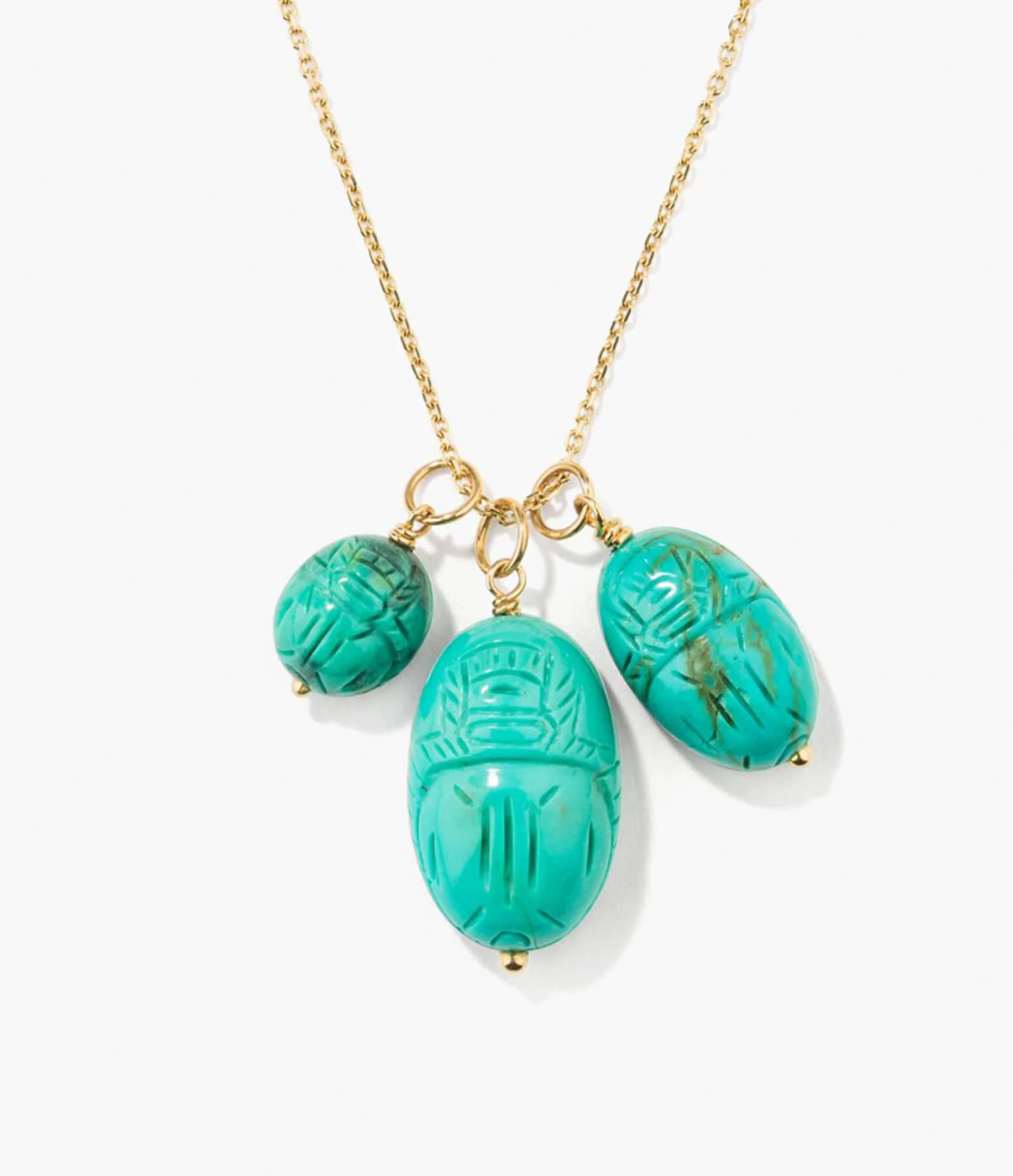 Aurélie Bidermann Pendentif Scarabée Turquoise PM - Joaillerie – Image 2