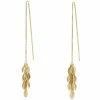Isabel Marant Boucles D'oreilles Metal Shiny Leaf Doré