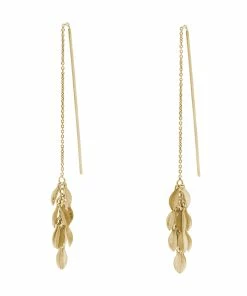 Isabel Marant Boucles D'oreilles Metal Shiny Leaf Doré