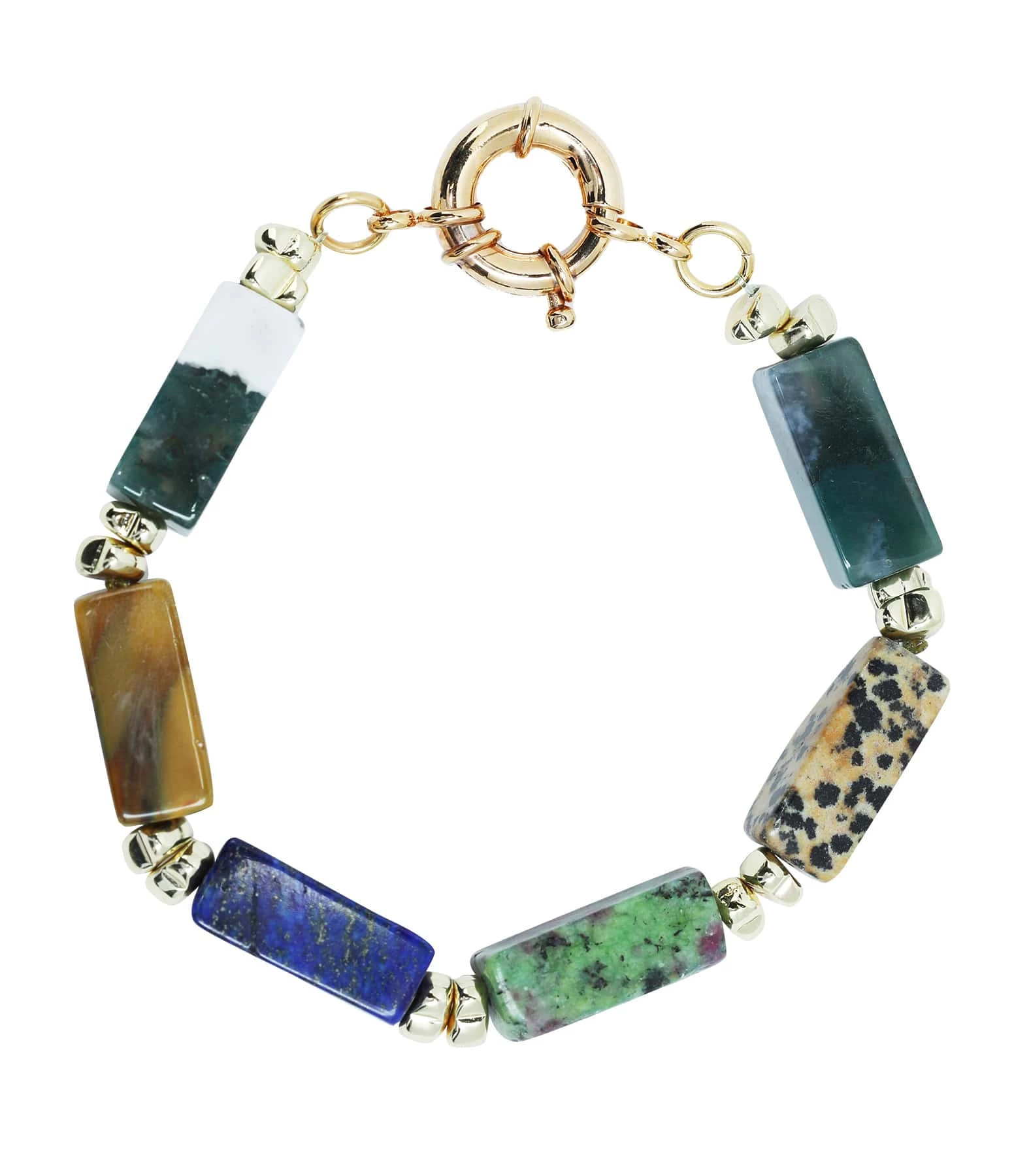 SHAKER JEWELS Bracelet Sola Jaspe Multicolore Hématite 3 SHAKER JEWELS Bracelet Sola Jaspe Multicolore Hématite