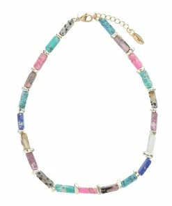 SHAKER JEWELS Collier Cosmos Jaspe Multicolore Hématite