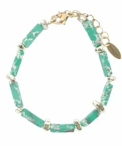 SHAKER JEWELS Bracelet Cosmos Jaspe Vert Hématite