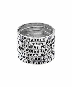 SERGE THORAVAL Bague 7 Rangs Edmond Rostand Un Baiser Argent