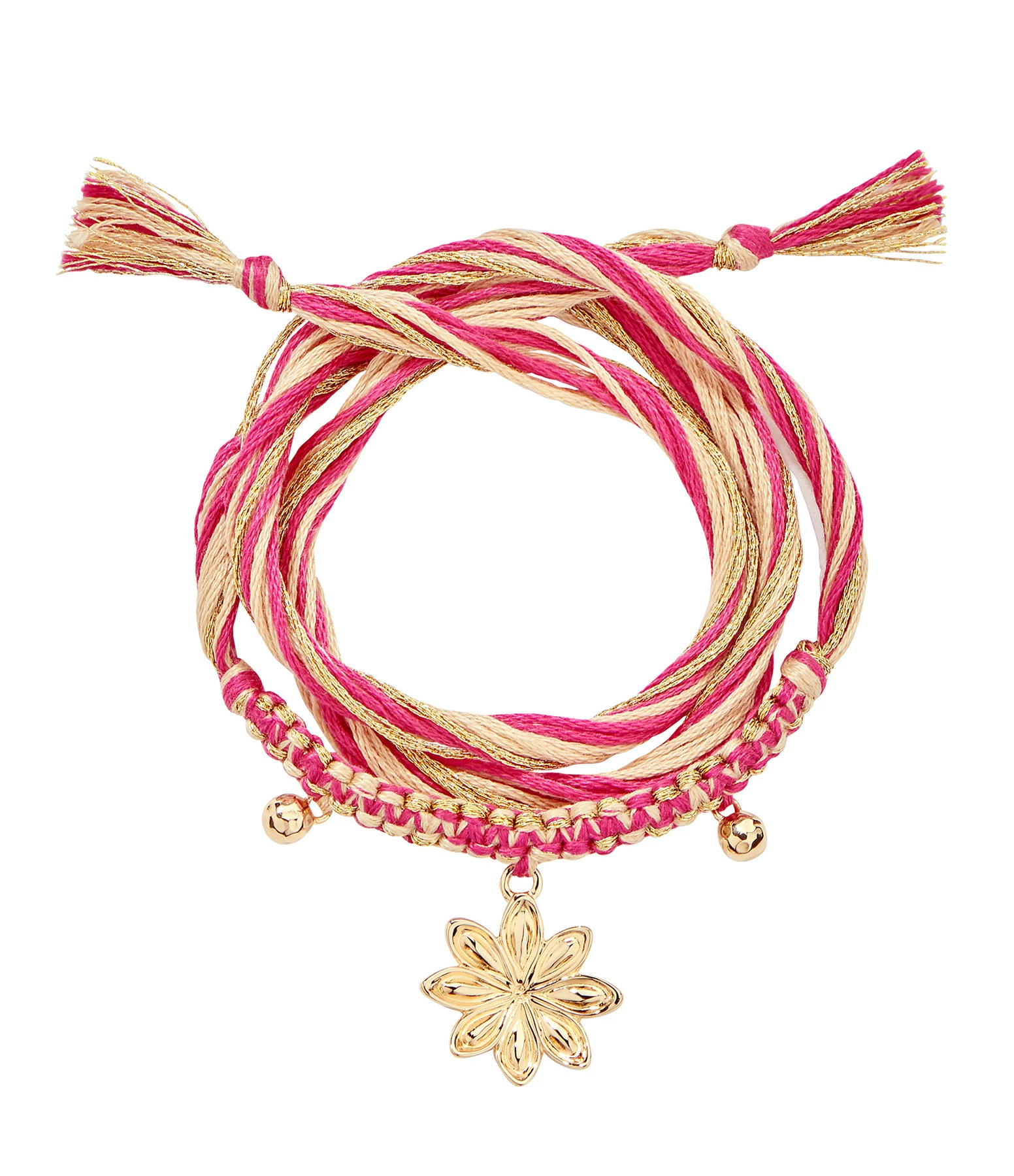 Aurélie Bidermann Bracelet Honolulu Charm Thania Beige Rose 3 Aurélie Bidermann Bracelet Honolulu Charm Thania Beige Rose