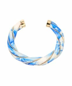 Aurélie Bidermann Jonc Diana Tie & Dye Ivoire Bleu