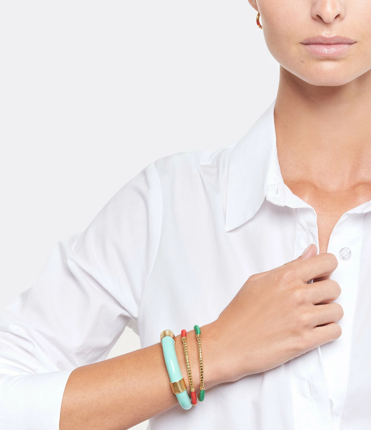 Aurélie Bidermann Jonc Soho Émeraude – Image 2