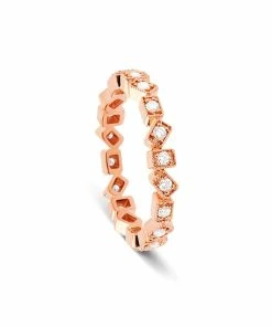 NAVA JOAILLERIE Bague Alliance Carolina Diamants Or Rose