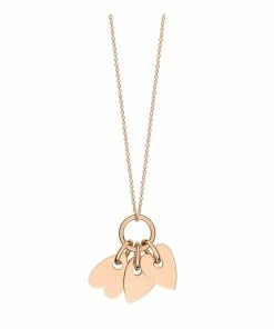Ginette NY Collier Angèle 3 Mini Cœurs Or Rose