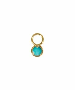 AND...PARIS Mini Charm Turquoise Or