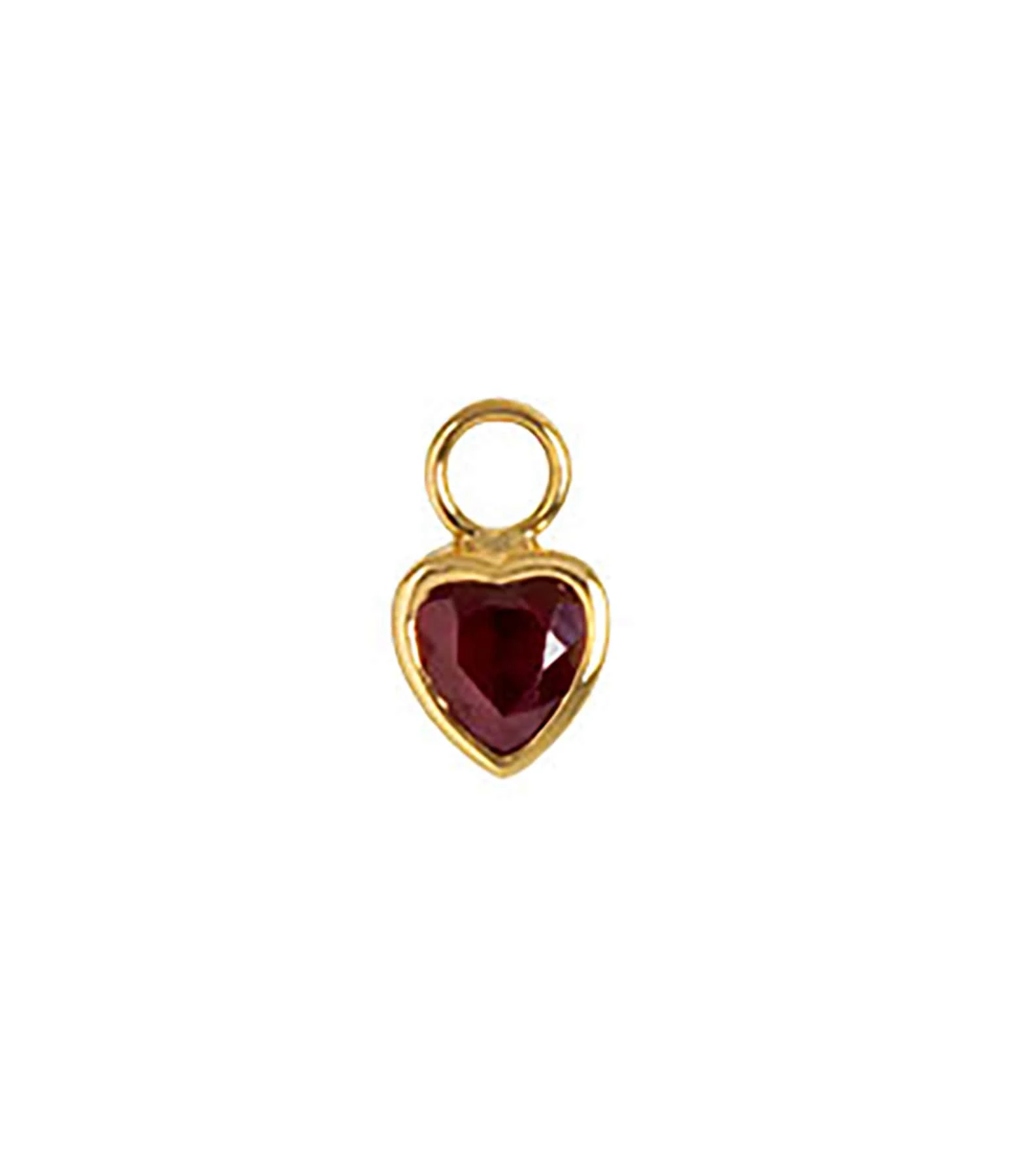 AND...PARIS Mini Charm Cœur Rubis Or 3 AND...PARIS Mini Charm Cœur Rubis Or