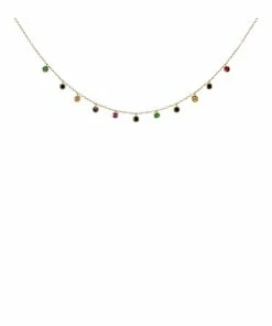 AND...PARIS Collier 11 Rasta Pierres Or