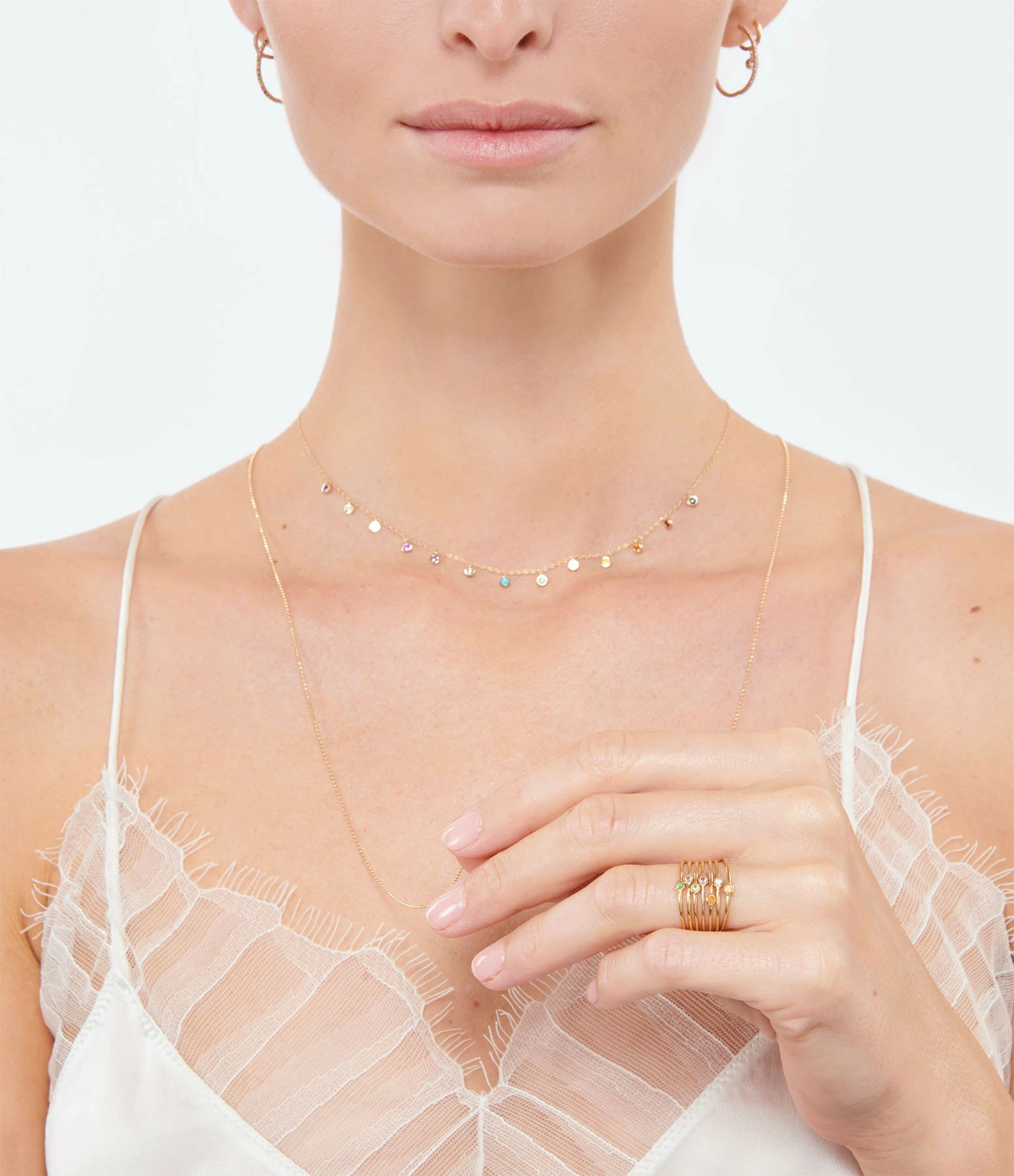 AND...PARIS Bague Memory Saphir Rose Or Jaune – Image 2