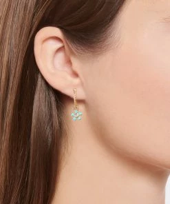 AND...PARIS Mini Charm Fleur Saphir Rose Turquoise Or