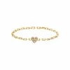 AND...PARIS Bague Chaîne Cœur Diamants Or Jaune, Exclusivité Lulli -Boutique Gigi Clozeau andpariscoeur
