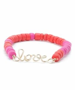 ATELIER PAULIN Bracelet Medina Love Corail Rose Gold Filled, Collection Marrakech