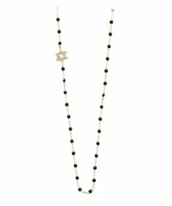 GIGI CLOZEAU Collier Intra Étoile De David Perles Résine Or Diamants