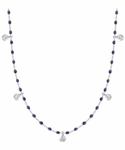 GIGI CLOZEAU Collier 5 Diamants Mini Perles Résine Or 14 GIGI CLOZEAU Collier 5 Diamants Mini Perles Résine Or -Boutique Gigi Clozeau b1mi005b07