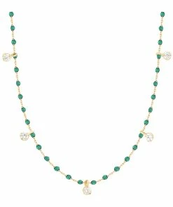 GIGI CLOZEAU Collier 5 Diamants Mini Perles Résine Or 16 GIGI CLOZEAU Collier 5 Diamants Mini Perles Résine Or -Boutique Gigi Clozeau b1mi005j35