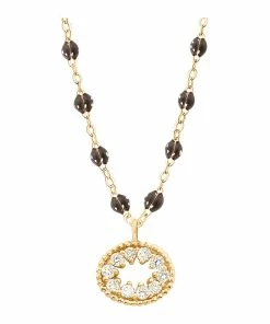 GIGI CLOZEAU Collier Résine L'Œil Du Pirate Diamants Or Jaune -Boutique Gigi Clozeau b1op001j57 42 di j