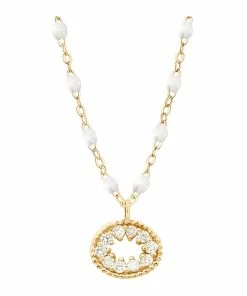 GIGI CLOZEAU Collier Résine L'Œil Du Pirate Diamants Or Jaune -Boutique Gigi Clozeau b1op001r01 42 di j