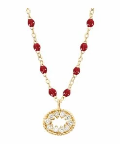 GIGI CLOZEAU Collier Résine L'Œil Du Pirate Diamants Or Jaune -Boutique Gigi Clozeau b1op001r30 42 di j