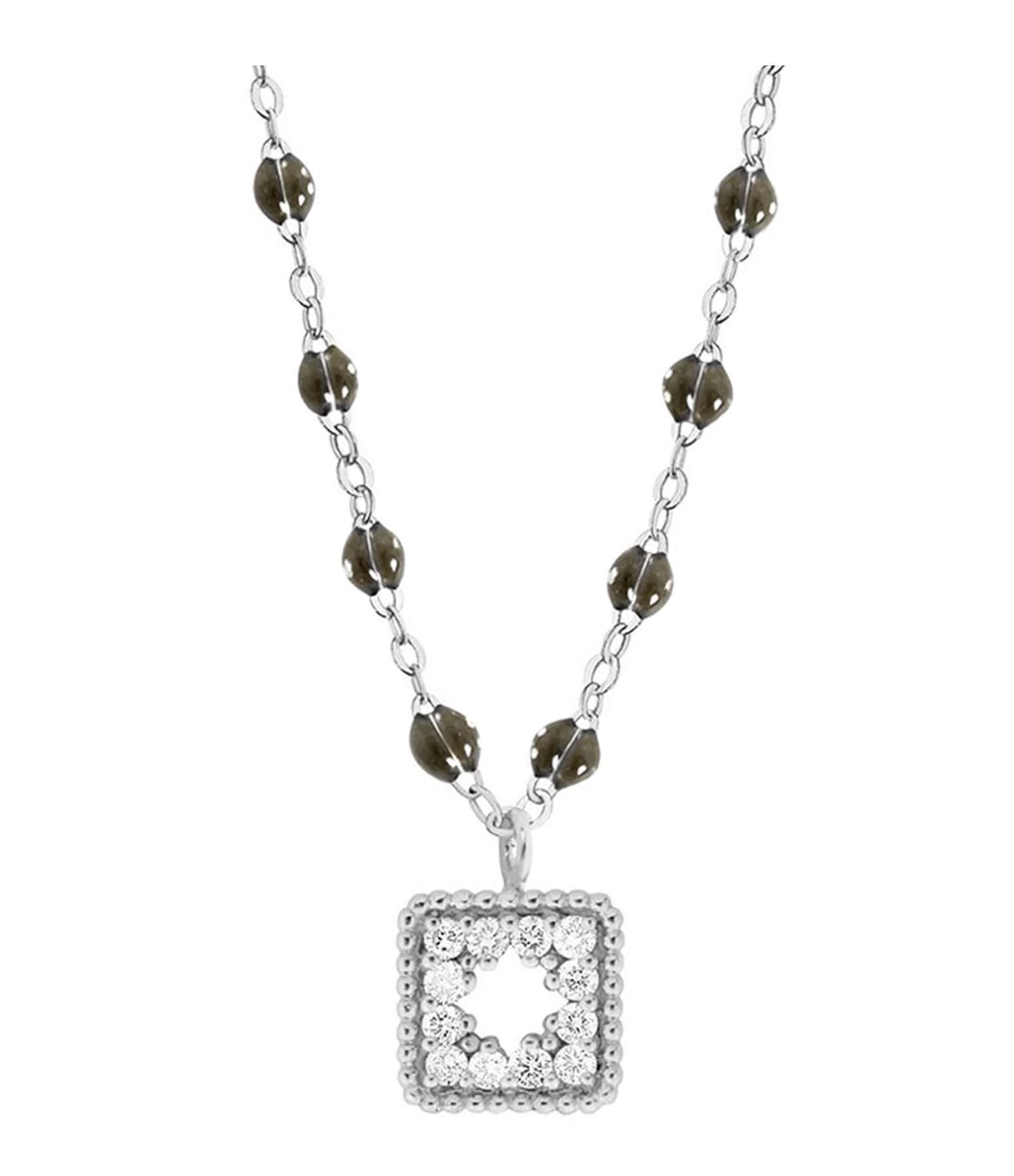 GIGI CLOZEAU Collier Résine Pirate Trésor Diamants Or Blanc – Image 3