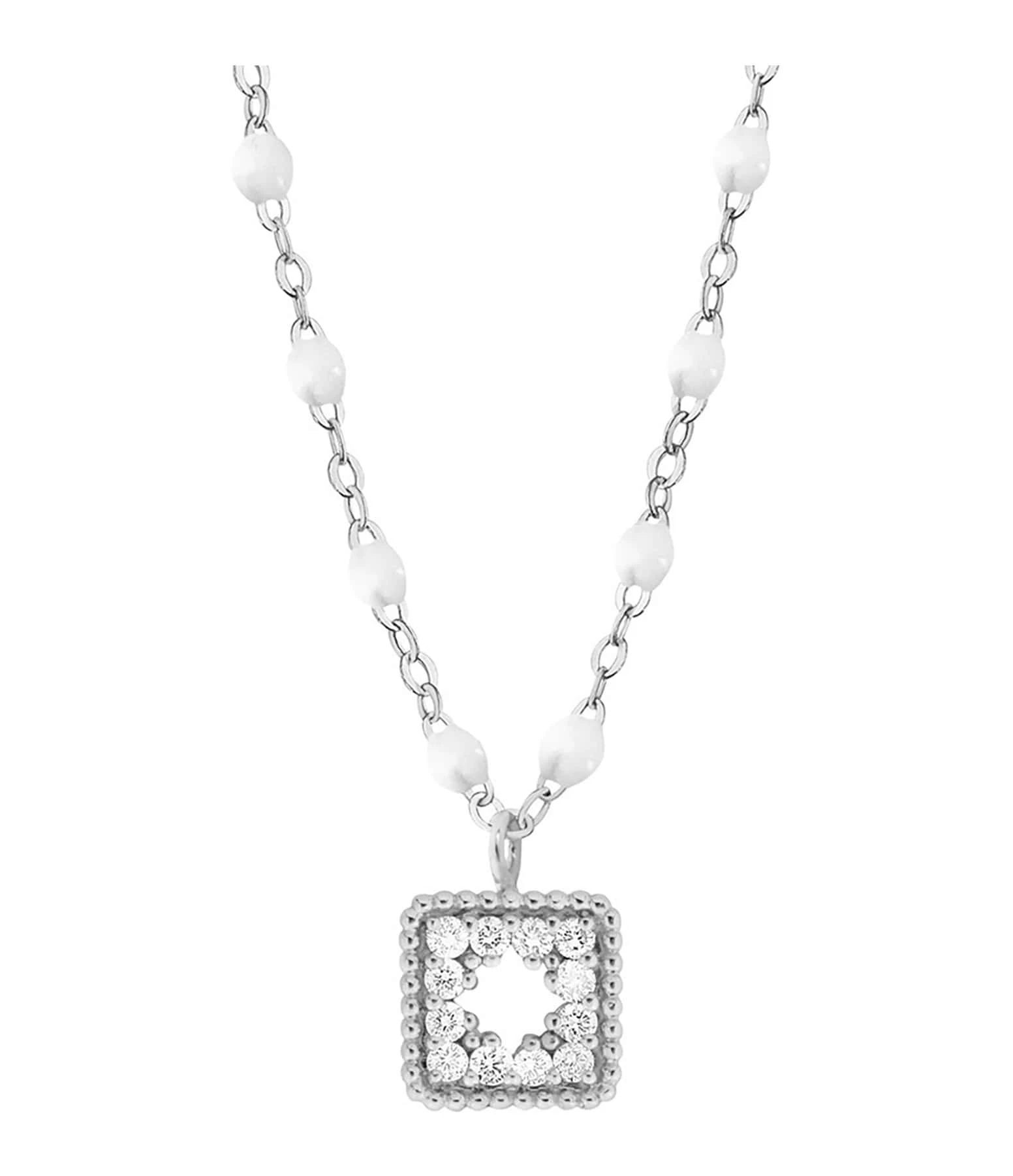 GIGI CLOZEAU Collier Résine Pirate Trésor Diamants Or Blanc – Image 2