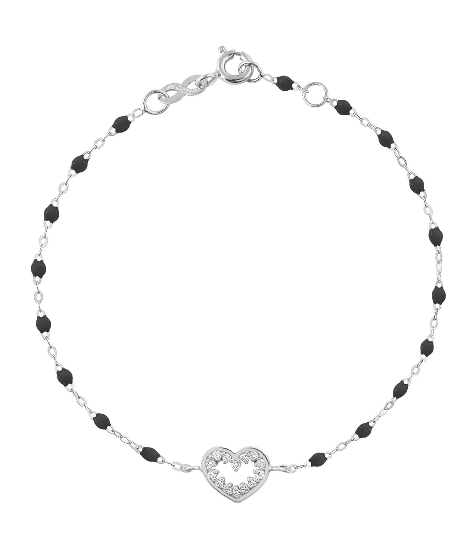 GIGI CLOZEAU Bracelet Résine Cœur Suprême Diamants Or Blanc 5 GIGI CLOZEAU Bracelet Résine Cœur Suprême Diamants Or Blanc – Image 3