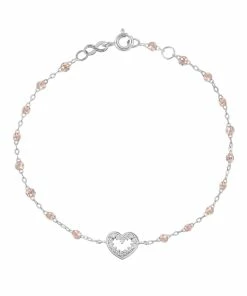 GIGI CLOZEAU Bracelet Résine Cœur Suprême Diamants Or Blanc 14 GIGI CLOZEAU Bracelet Résine Cœur Suprême Diamants Or Blanc -Boutique Gigi Clozeau b3cs001 49 b