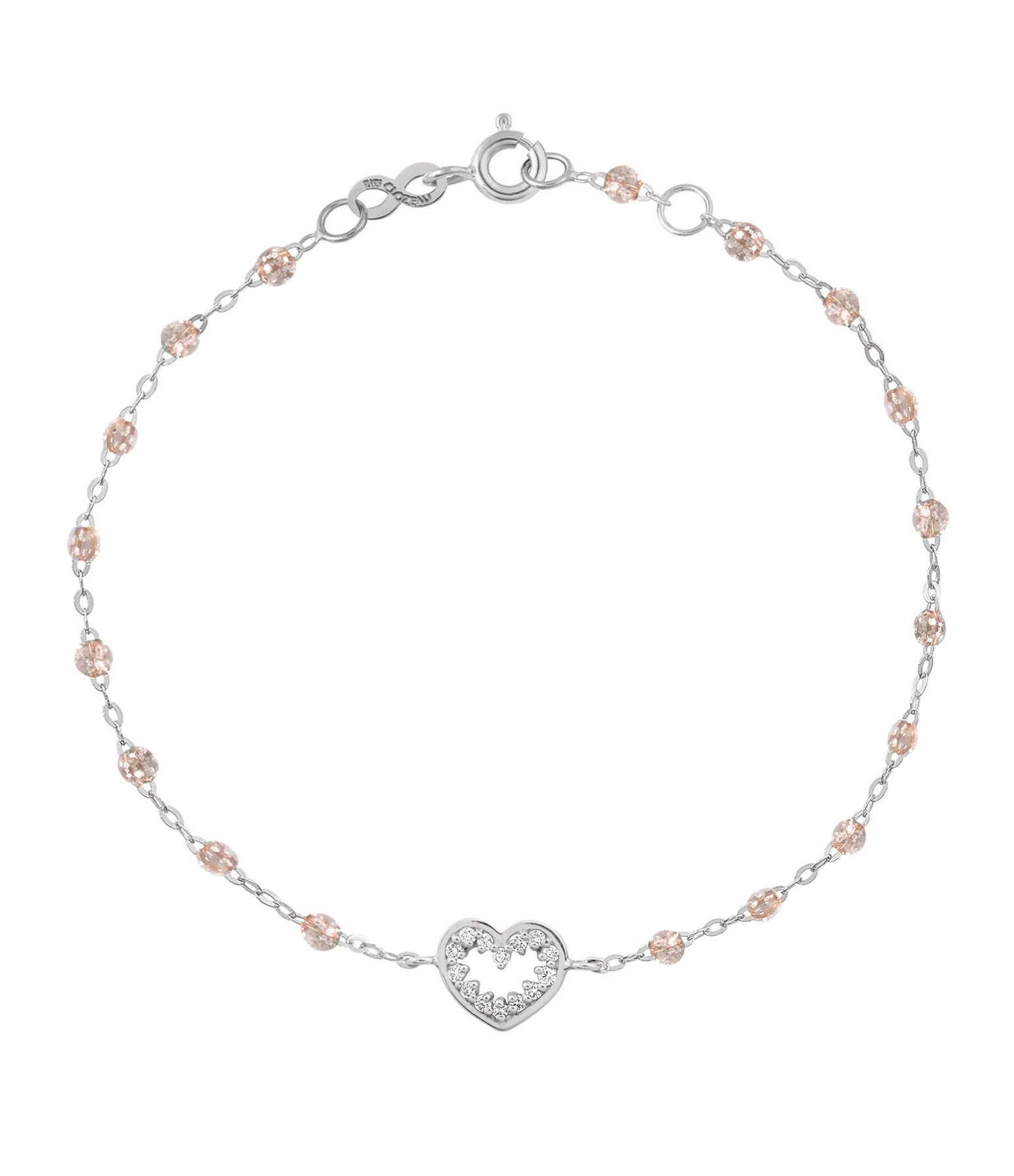 GIGI CLOZEAU Bracelet Résine Cœur Suprême Diamants Or Blanc 6 GIGI CLOZEAU Bracelet Résine Cœur Suprême Diamants Or Blanc – Image 4