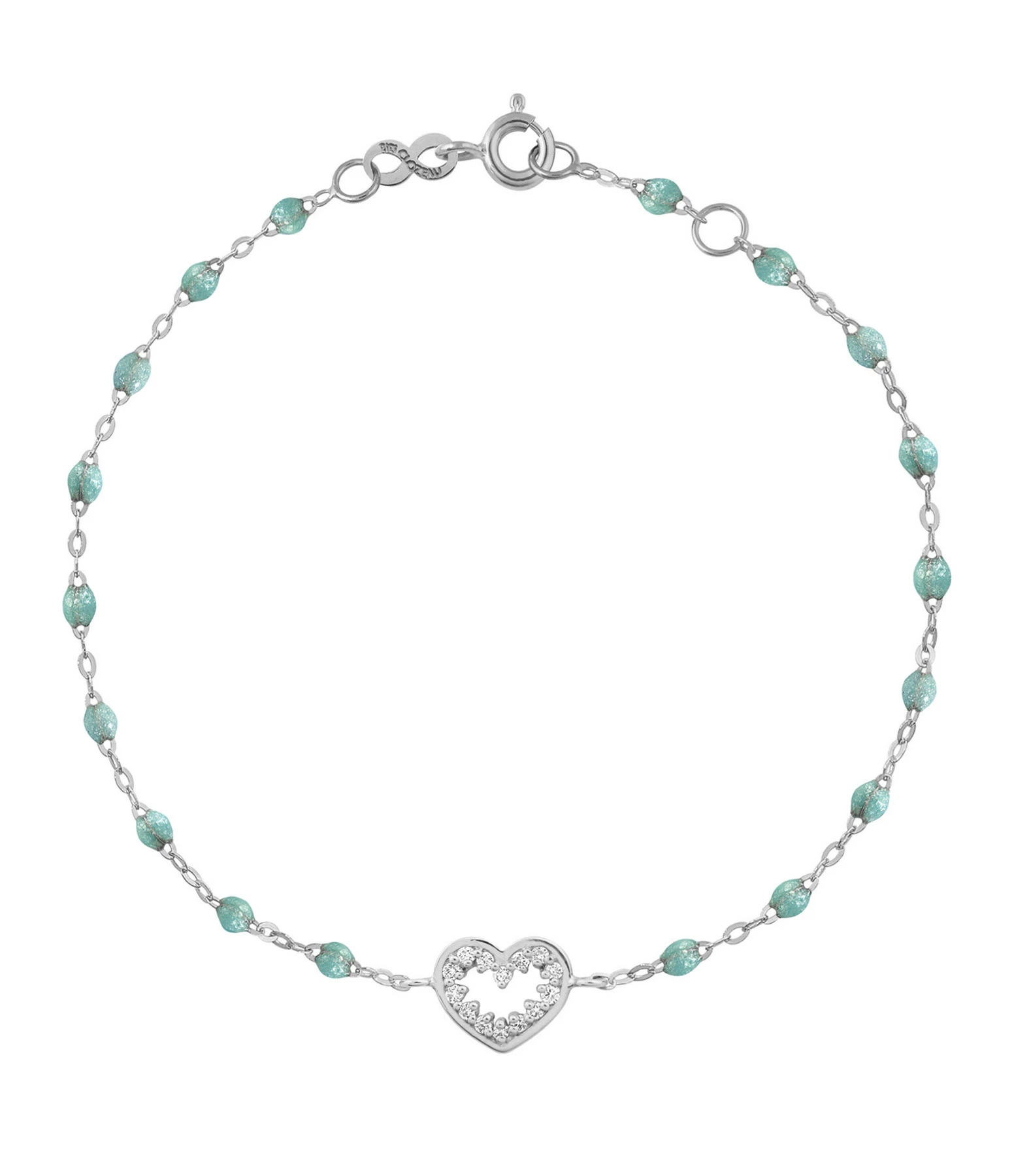 GIGI CLOZEAU Bracelet Résine Cœur Suprême Diamants Or Blanc 7 GIGI CLOZEAU Bracelet Résine Cœur Suprême Diamants Or Blanc – Image 5