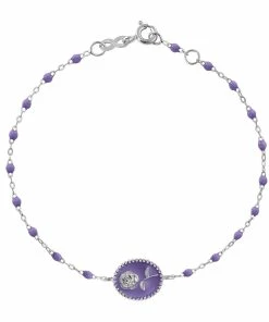 GIGI CLOZEAU Bracelet Rose Voyage Résine Or Blanc