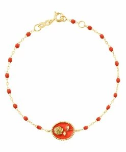GIGI CLOZEAU Bracelet Rose Voyage Résine Or Jaune