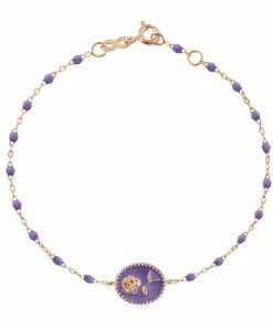 GIGI CLOZEAU Bracelet Rose Voyage Résine Or Rose -Boutique Gigi Clozeau b3fl002r43 17 xx