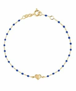 GIGI CLOZEAU Bracelet Mini Perles Résine Lucky Cœur Or Jaune