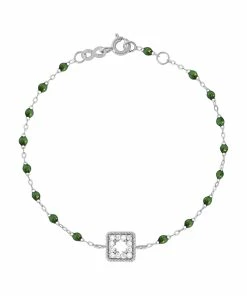 GIGI CLOZEAU Bracelet Résine Pirate Trésor Diamants Or Blanc