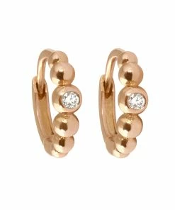 GIGI CLOZEAU Mini Créoles Boules Diamants