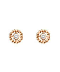 GIGI CLOZEAU Boucles D'oreilles Lucky Puces Or Diamants
