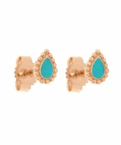 GIGI CLOZEAU Boucles D'oreilles Lucky Cachemire Email Or Rose
