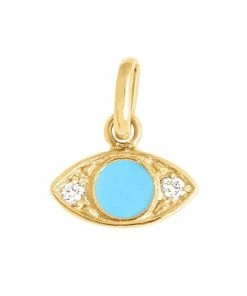 Alternative view of GIGI CLOZEAU Pendentif Voyage Œil Résine Diamants Or