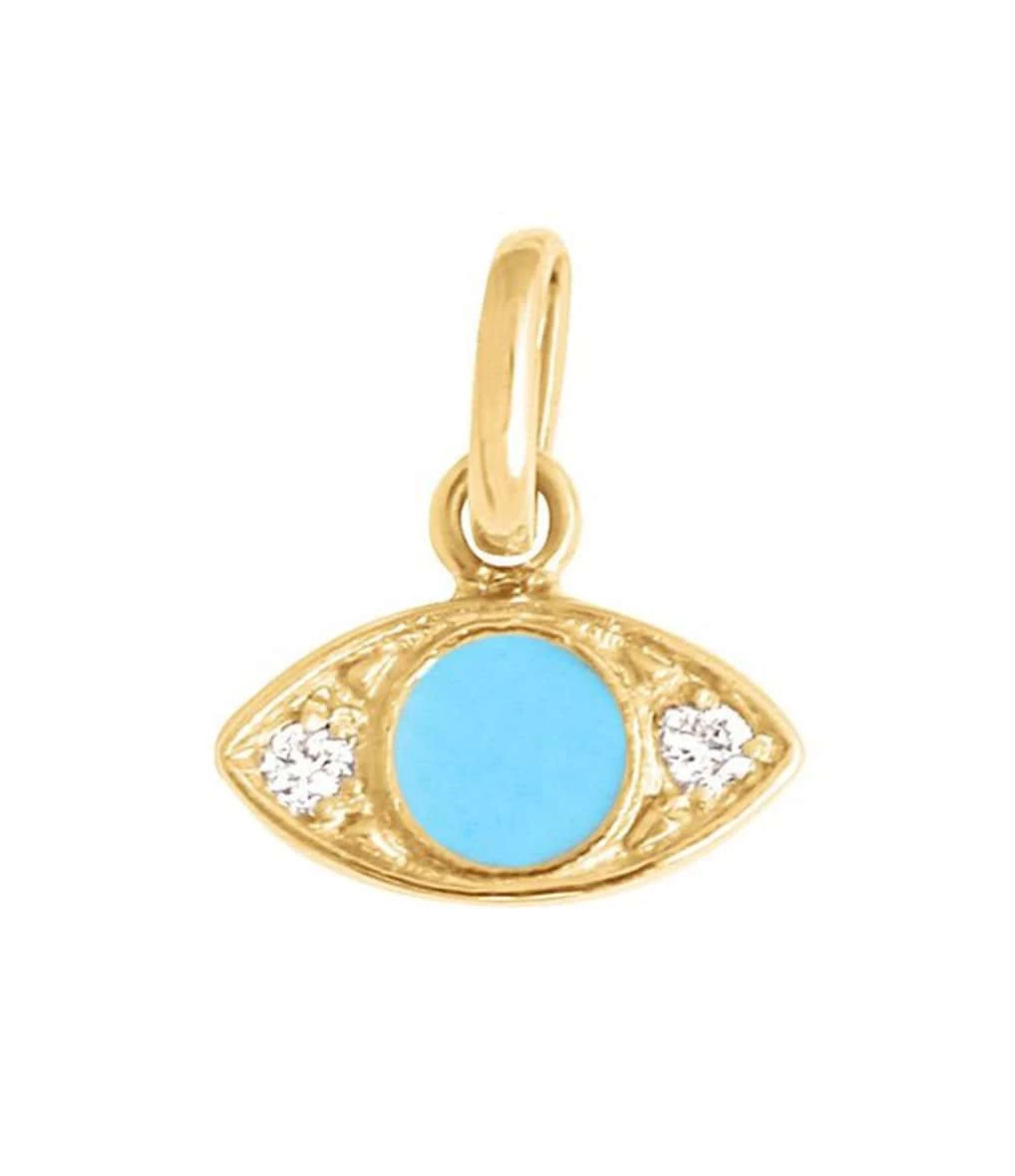 GIGI CLOZEAU Pendentif Voyage Œil Résine Diamants Or 4 GIGI CLOZEAU Pendentif Voyage Œil Résine Diamants Or – Image 2