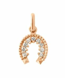 GIGI CLOZEAU Pendentif Fer à Cheval Diamants Or