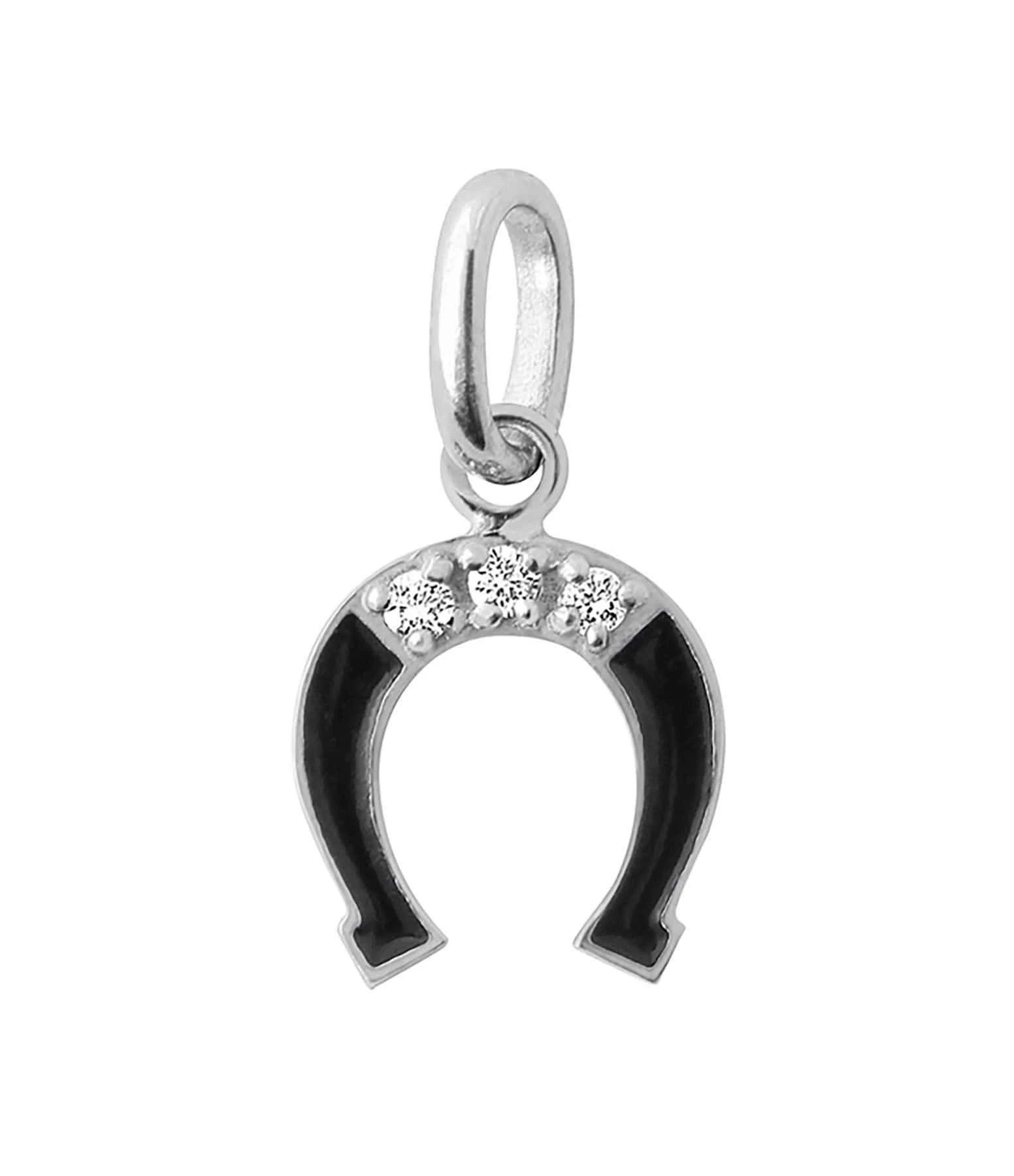 GIGI CLOZEAU Pendentif Résine Fer à Cheval Diamants Or Blanc 6 GIGI CLOZEAU Pendentif Résine Fer à Cheval Diamants Or Blanc – Image 4