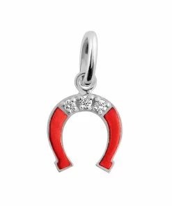 GIGI CLOZEAU Pendentif Résine Fer à Cheval Diamants Or Blanc