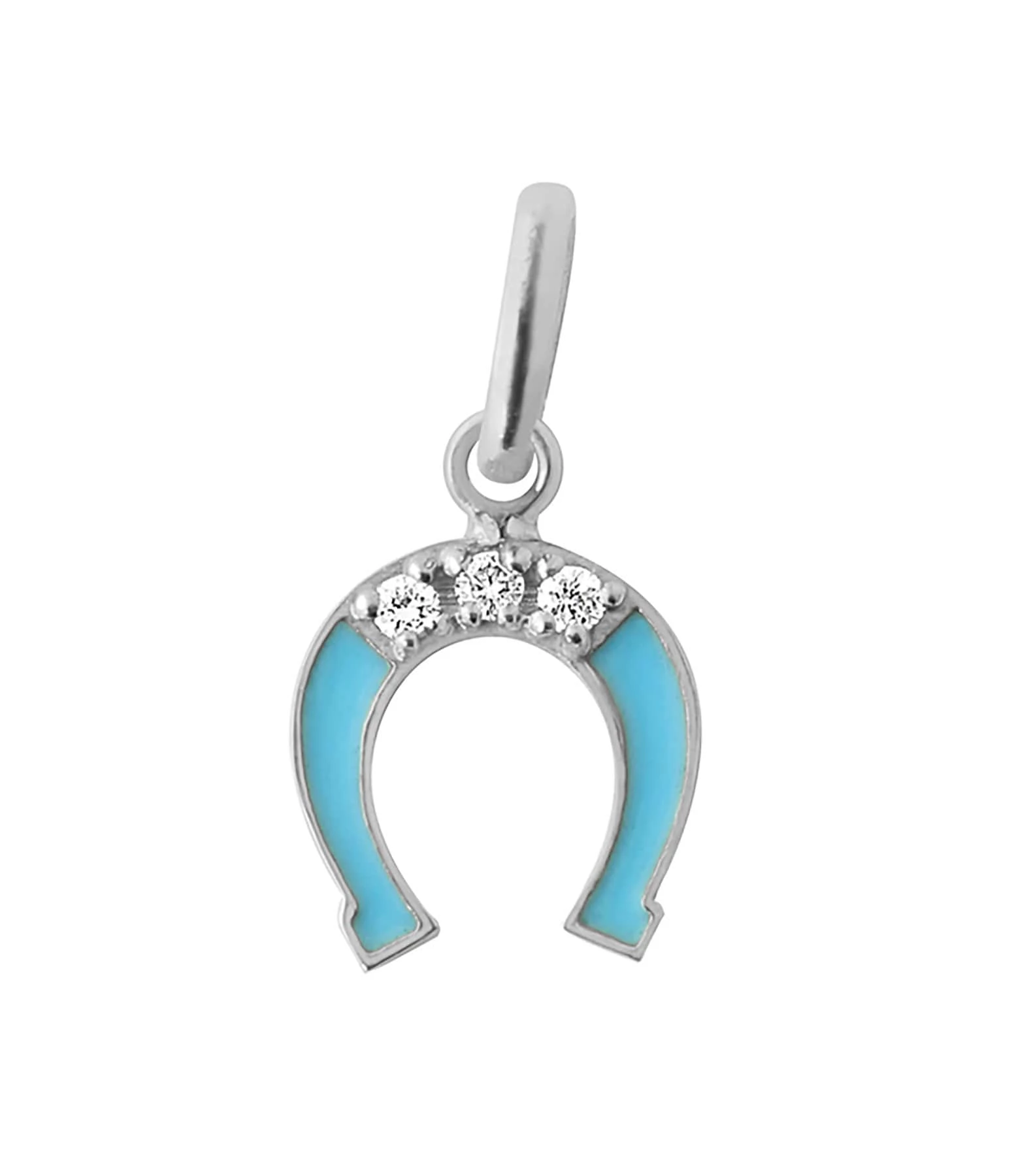 GIGI CLOZEAU Pendentif Résine Fer à Cheval Diamants Or Blanc 4 GIGI CLOZEAU Pendentif Résine Fer à Cheval Diamants Or Blanc – Image 2