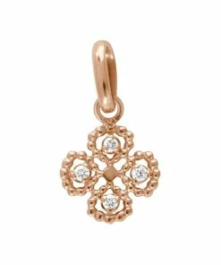 GIGI CLOZEAU Pendentif Lucky Trèfle Diamants Or